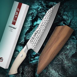 HEZHEN 8.3 Inches Chef Knife 67 Layers Damascus Steel Sharp Tools G10 Handle Cooking Cutlery Kitchen Knife