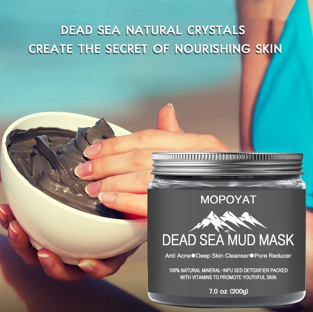 

Dead Sea Mud Mask for Face Body Natural Skin Care Best Facial Cleansing Clay Blackhead Whitehead Acne Pores free shipping