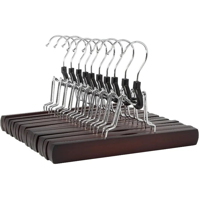 

Wooden Pants Hangers - Cherry, 10-Pack