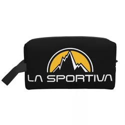 Custom La Sportiva Logo Toiletry Bag Women Outdoor Sports Makeup Cosmetic Organizer Ladies Beauty Storage Dopp Kit Box