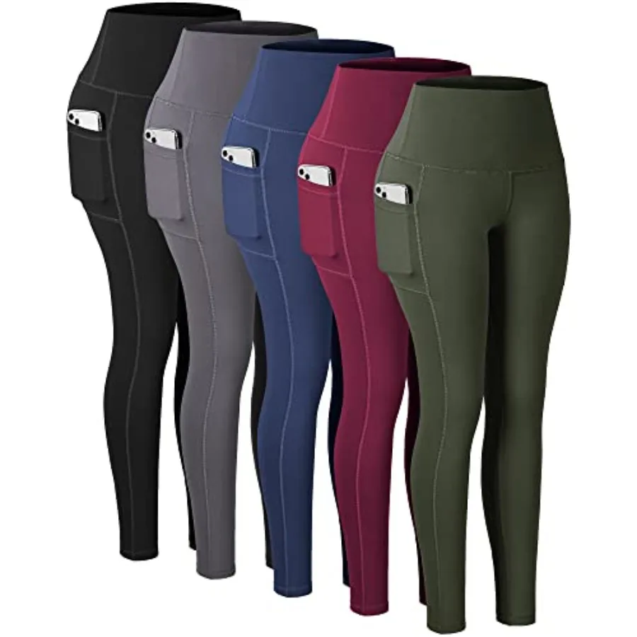 

CHRLEISURE Leggings with Pockets for Women, High Waisted Tummy Control Workout Yoga Pants