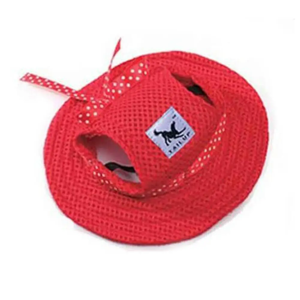 Fashion Canvas Dogs Hat Cap Summer Cap Breathable Mesh Dog Princess Caps / Sun Hat