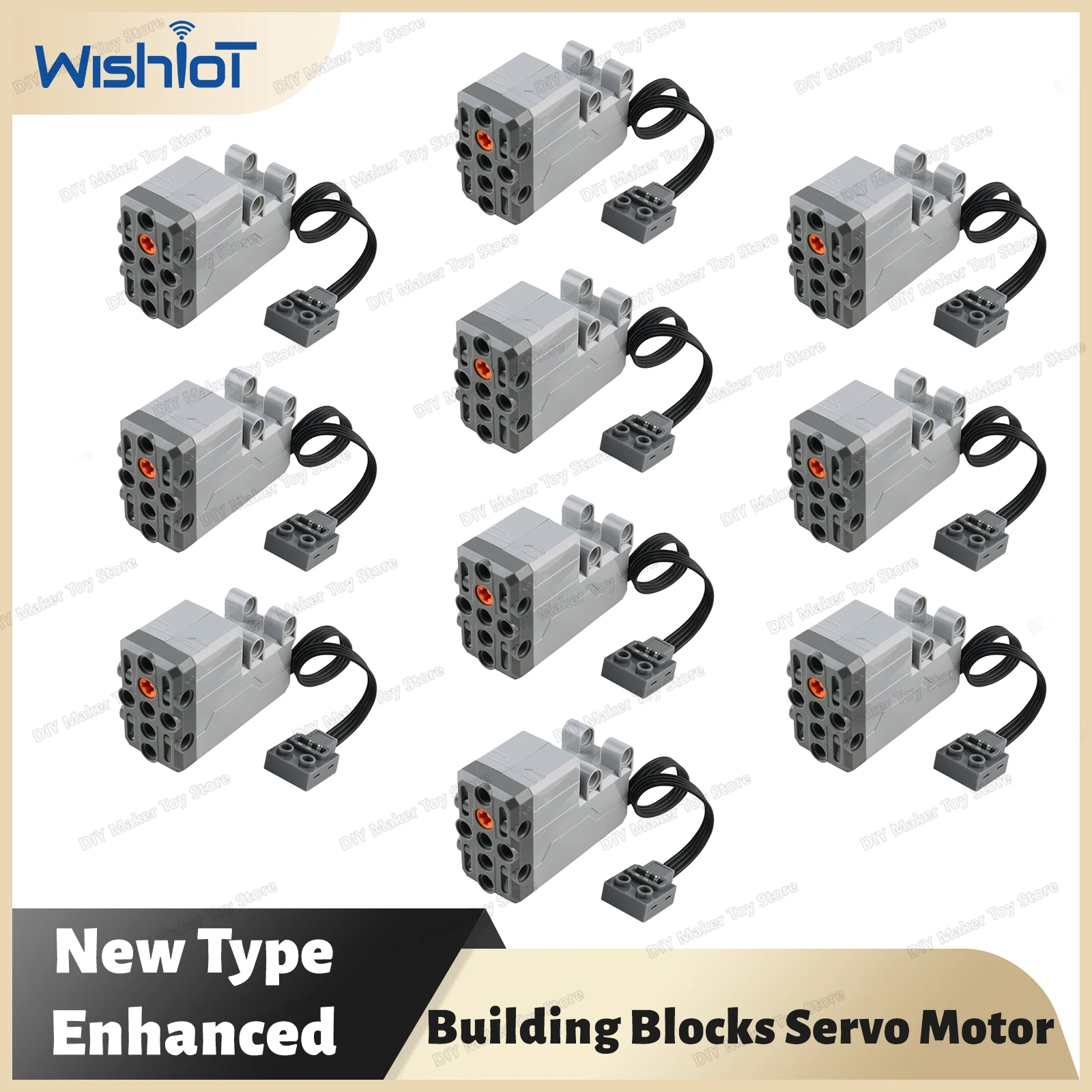 1/2/5/10PCS Neuer verbesserter Servomotor 88004 für Baustein-Leistungsfunktionen MOC Technisches Automodell Lenkung Kinderspielzeug Geschenke