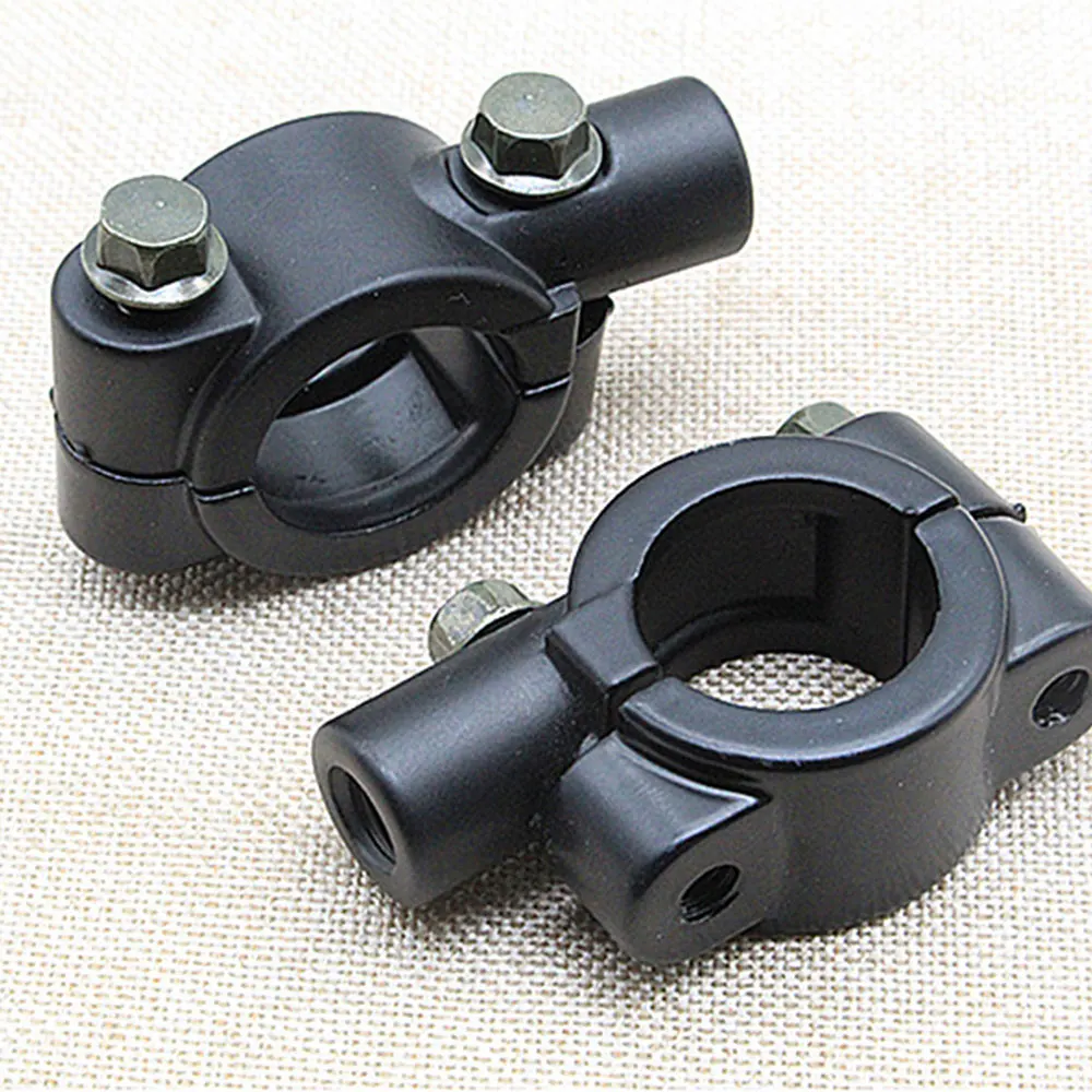 

Motorcycle Handlebar Mirror Mount Clamp M8 M10 Thread 22mm Hand Rearview Mirror Moto Mirror Bracket Holder Adapter Bracket Black