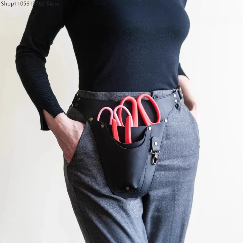 PU Leather Multi‑Pocket Gardening Tool Waist Holster Adjustable Belt Outdoor Portable Utility Storage Pouch Costume Accessory