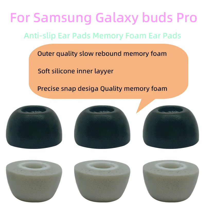 (6 Pieces)Upgrade Round Sponge Dust Net Memory Foam Earplug Replacement Samsung Galaxy Bud Pro Real Wireless Earplug Earplug (3