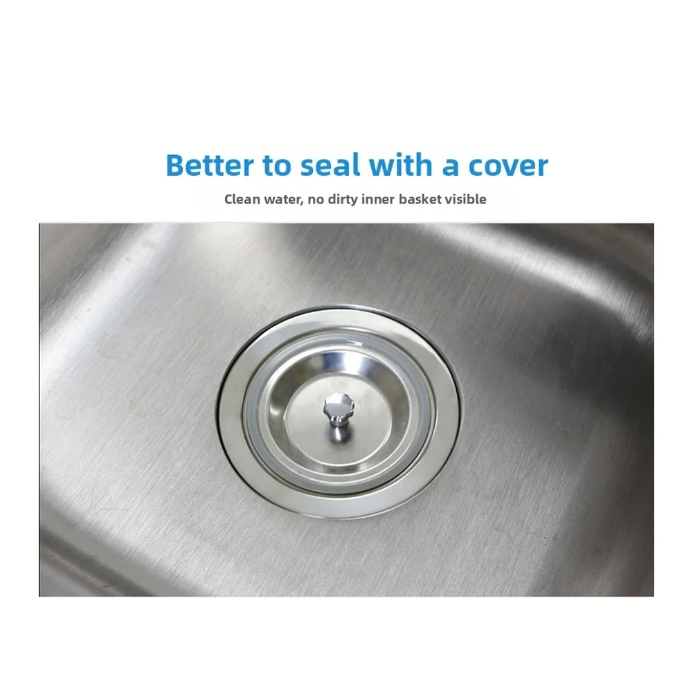 Black Sink Strainer Basket Dual Layer Drain Filter Drain Strainer 304 Stainless Steel Construction Rust Resistant Finish