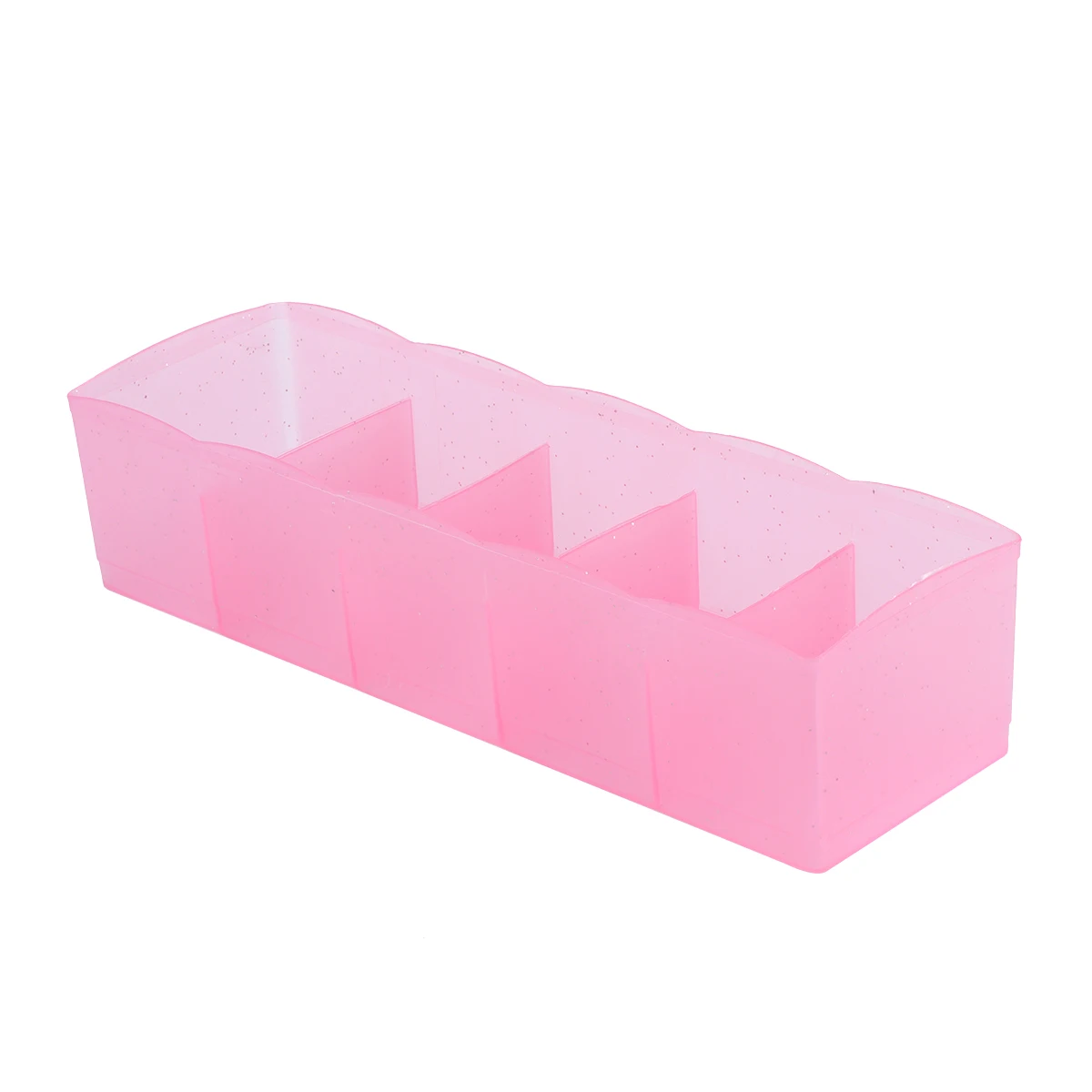 

Multi-function Five Grids Plastic Underwear Socks Ties Separator Organizer Case Desk Drawer Closet Organizer Storage Box (Transp