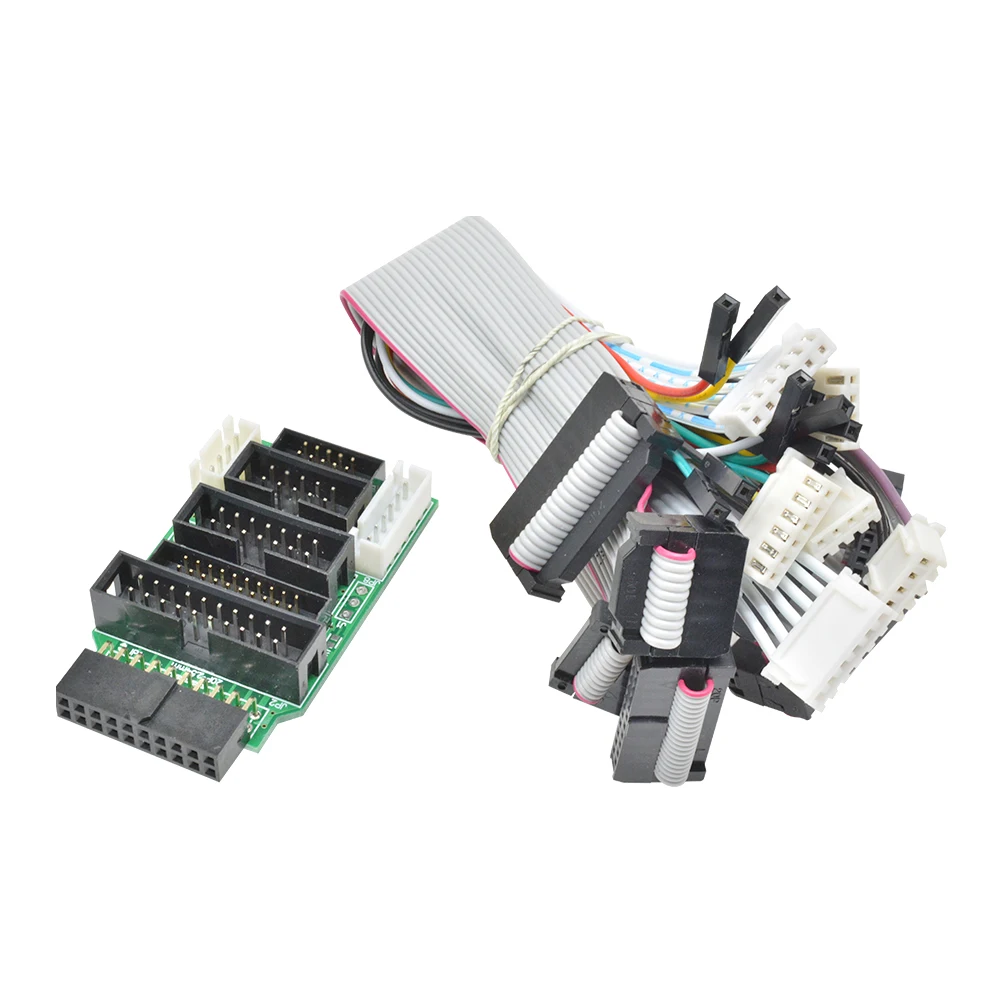 J-Link Adapter Board, Compatible with MINI2440, TQ2440, and Popular ARM Boards; Includes 8 Data Cables (4P, 6P, 10P, and 20P)