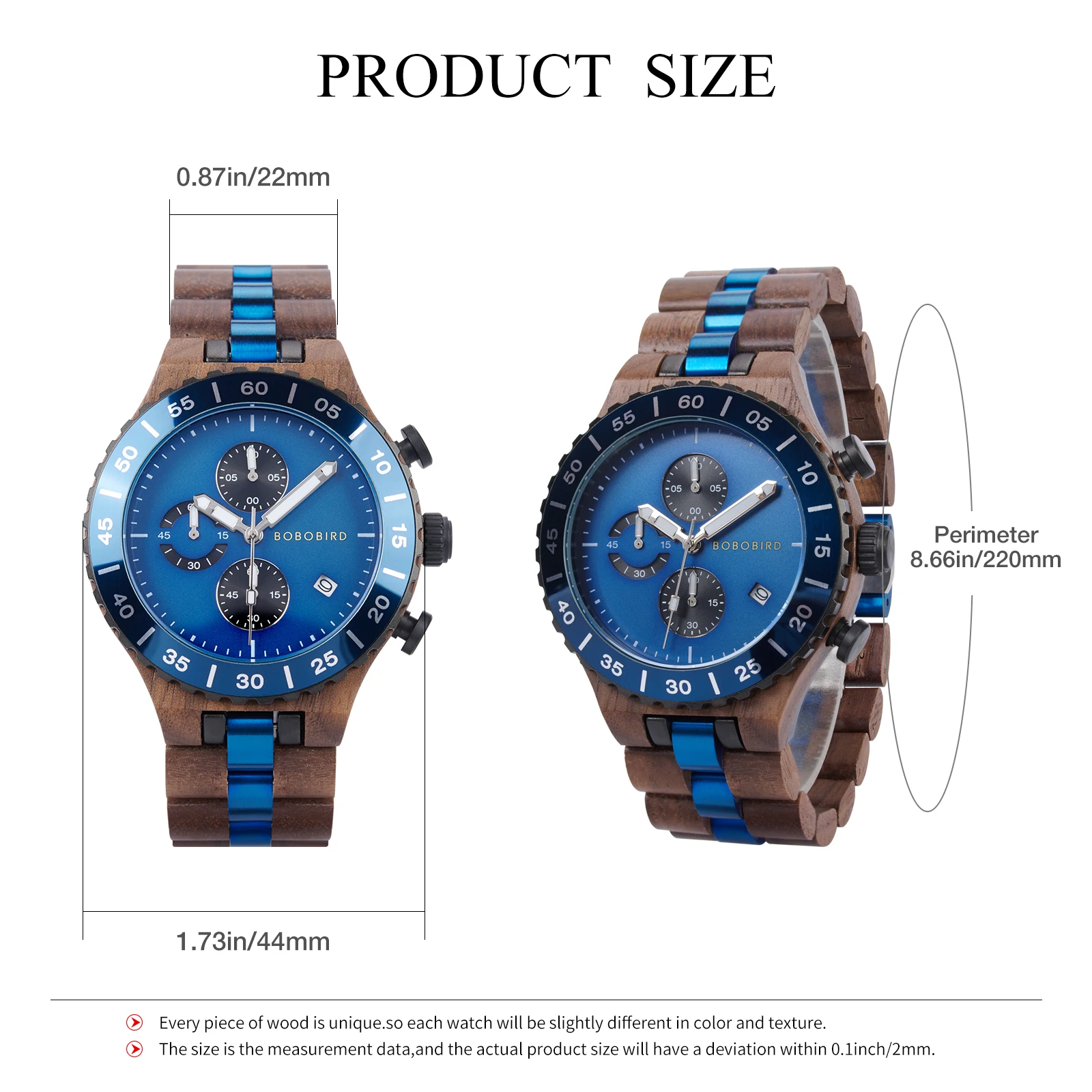 Jam Tangan Kayu Logo Kustom Jam Tangan Pria Mewah BOBO BIRD Jam Tangan Olahraga Kuarsa Chronograph Jam Tangan Kayu Walnut Hadiah Pengiring Pria Dropshipping