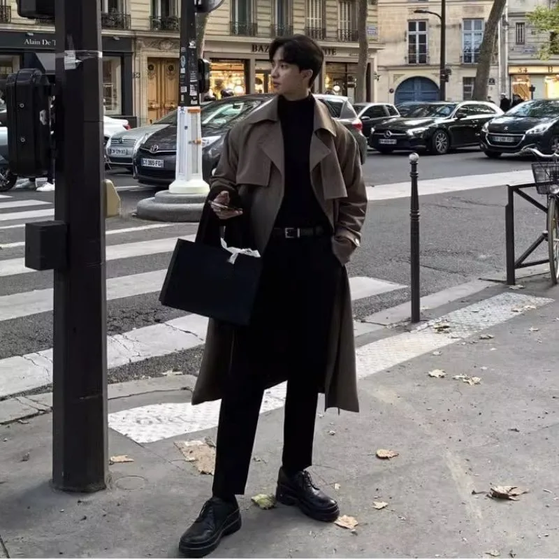 

Мужской тренчкот темно-синего цвета, стеганый, для танцев, праздничный, из натуральной шерсти и льна, легкий, оригинальный, с капюшоном, на пуговицах, осенний, классический, в западном стиле