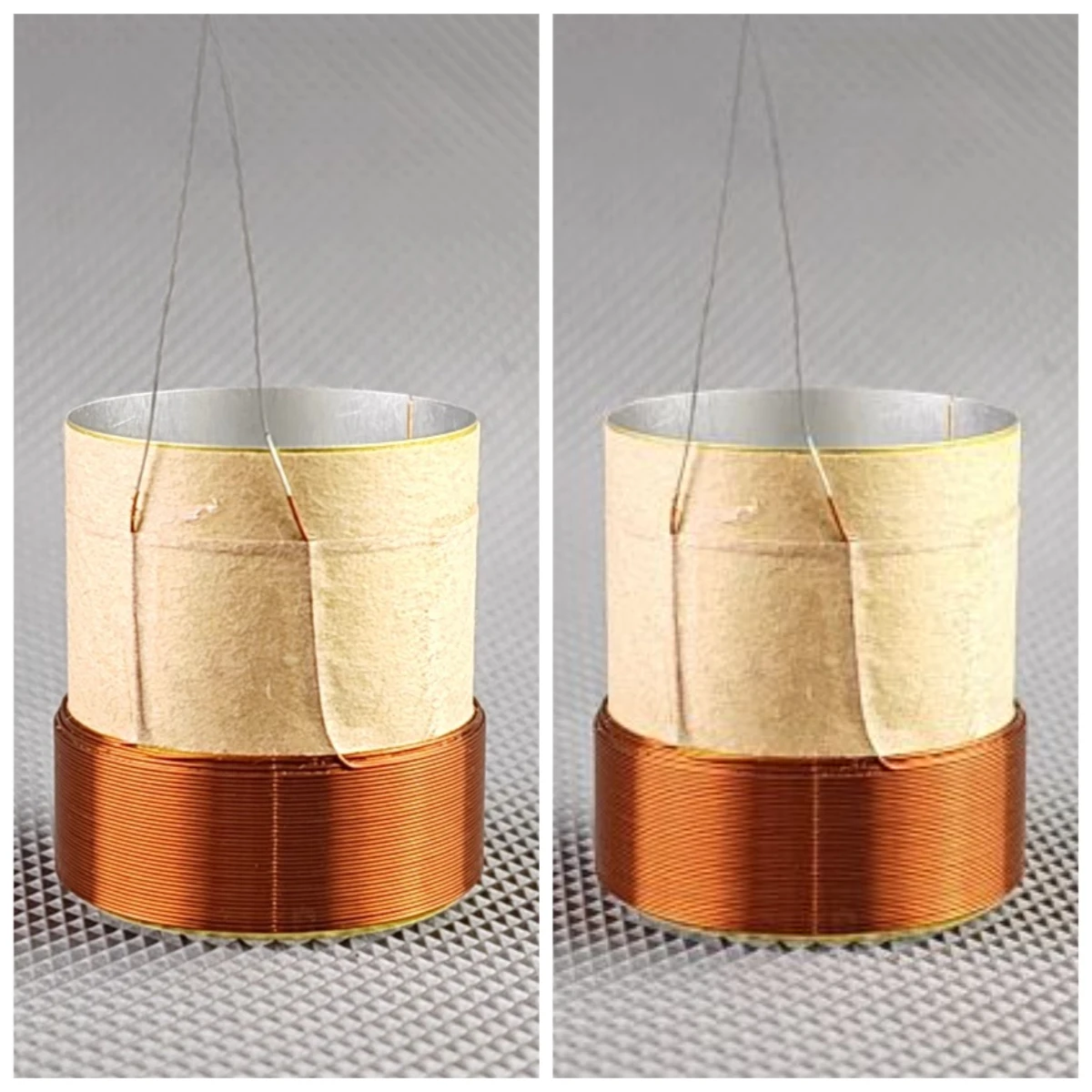 

2 шт. 25,5 мм ASV круглая проволочная звуковая катушка для низкочастотного динамика, белая алюминиевая, 25-жильная, запчасти для ремонта басовых динамиков