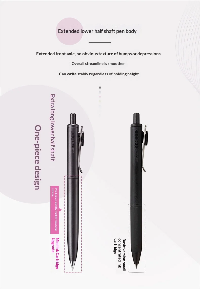 Neuer Uni Uniball One UMN-SF Gelstift 0,38/0,5mm Schwarz für Papier, Kleiner Konzentrierter Kern, 2. Generation, Geringe Schwerkraft, Schnelltrocknend – Detail 15