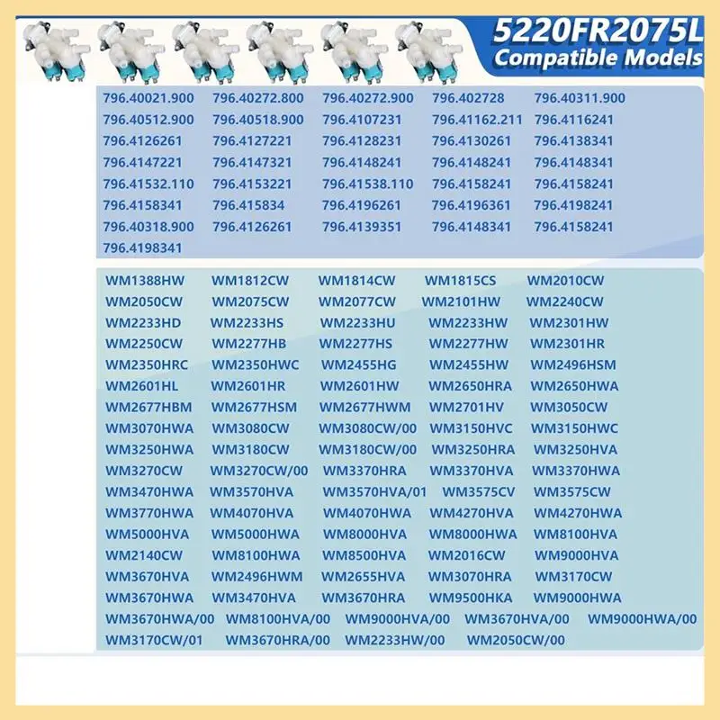 

GOOD-5220FR2075L Впускной клапан холодной воды для шайбы и 5220FR2006H Впускной клапан горячей воды для шайбы / шайбы Kenmore