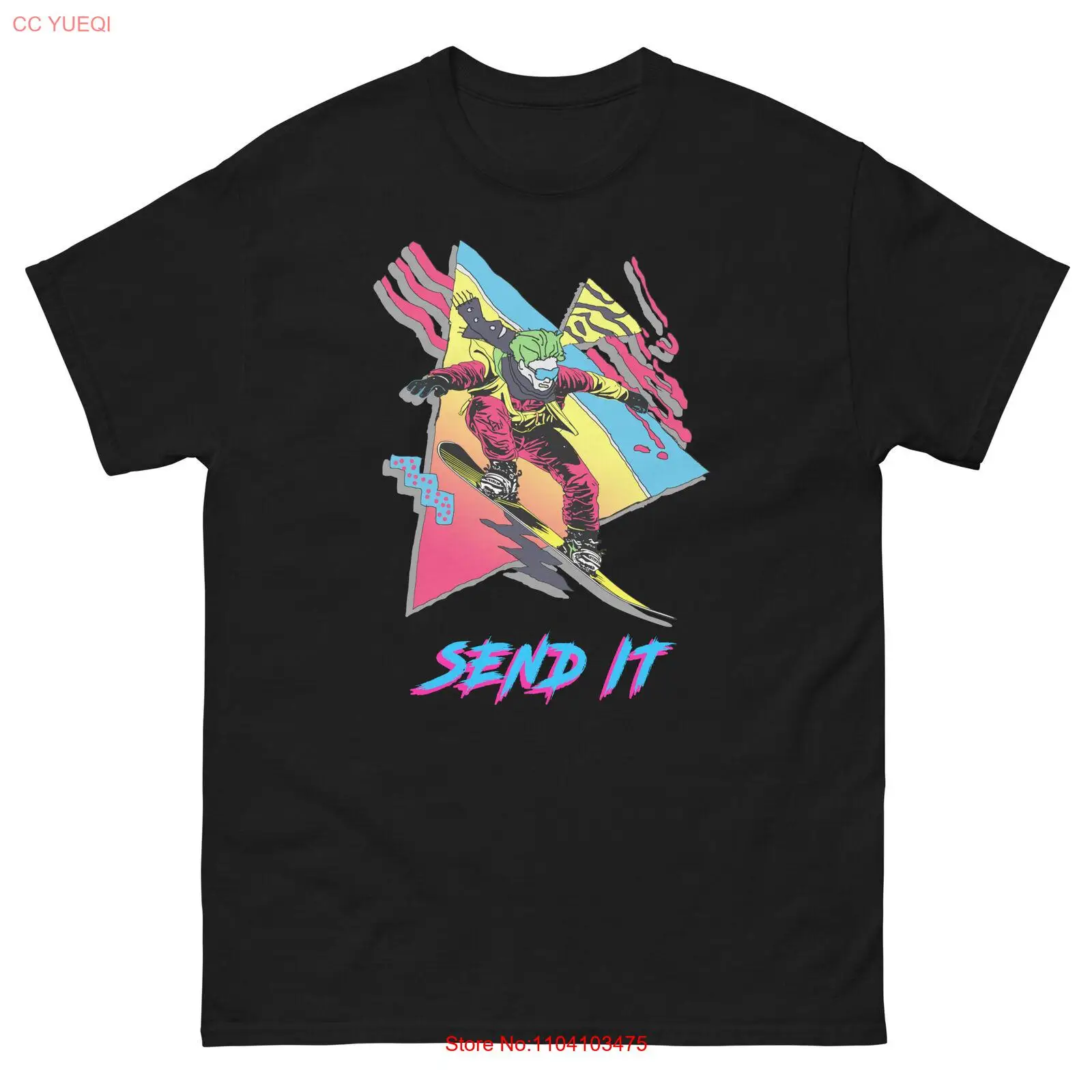 

Send It Retro Snowboarder 80s 90s Snowboarding T-Shirt