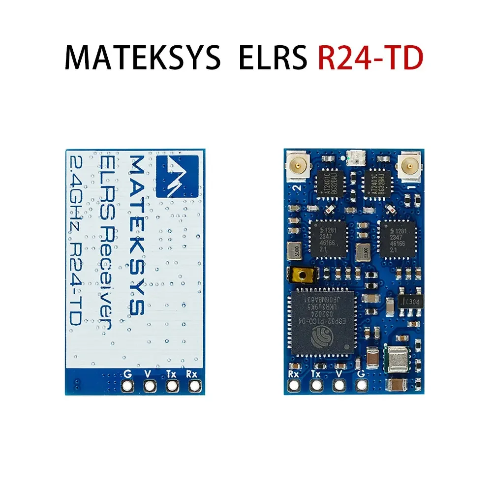 MATEK EXPRESSLRS 2.4GHZ TRUE DIVERSITY RECEIVER R24-TD ELRS RX 100mW ESP32-PICO-D4, SX1281 For FPV Racing Drone