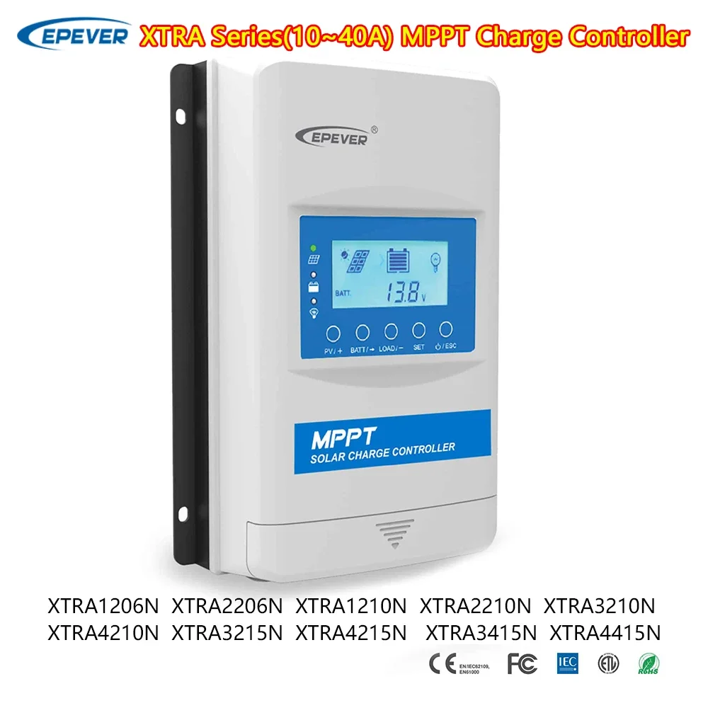 

Контроллер заряда EPEVER XDS2 серии XTRA (10 ~ 40A) MPPT, порт связи RS485