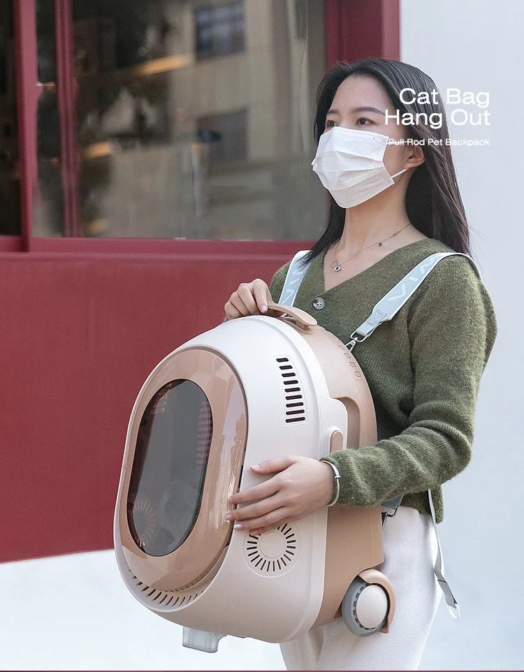 Hot Selling Lightweight Comfortable Breathable Portable Traveling Multi-Functional Roller Cat Bag