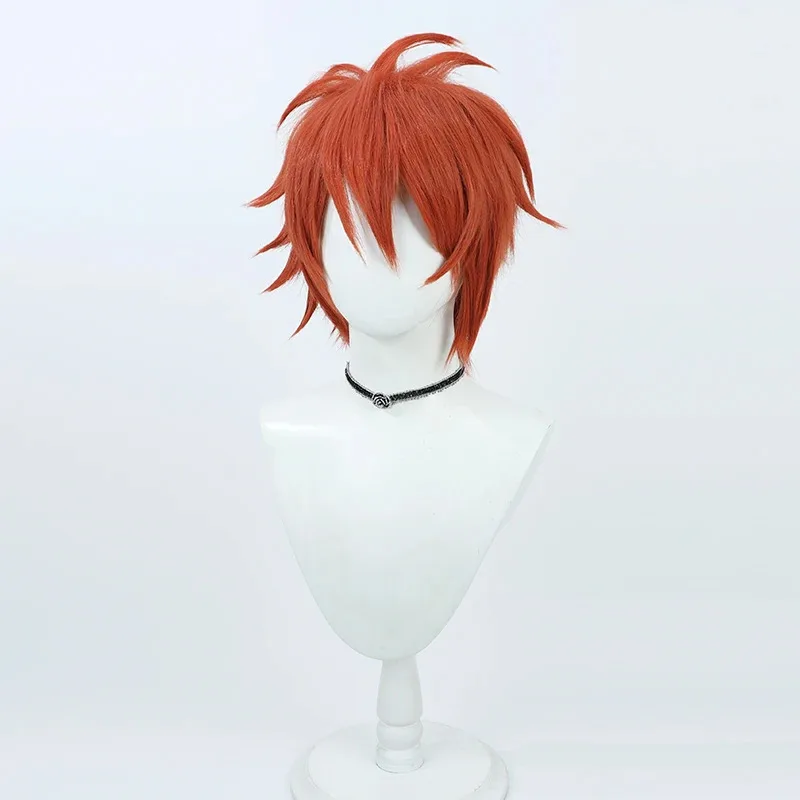 IDOLiSH7 Nanase Riku Cosplay Wig Short Red Heat Resistant Synthetic Hair Halloween Party Carnival Role Play + Free Wig Cap view 4