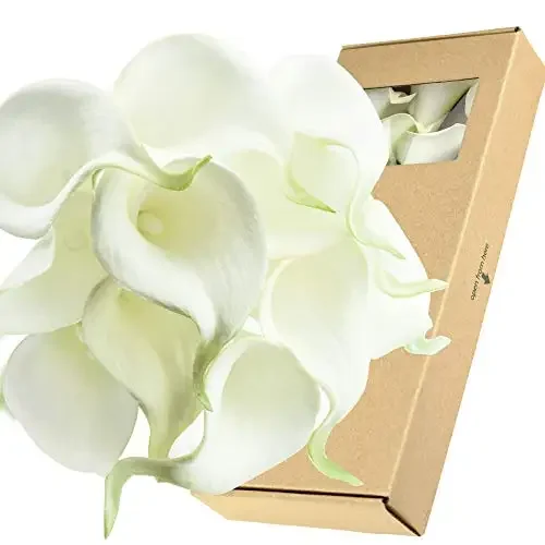 Echte Berührung Calla Lilie künstliche Blumen Hochzeit Braut strauß | Blumen arrangements | 15 Calla Lilien – Detail 32