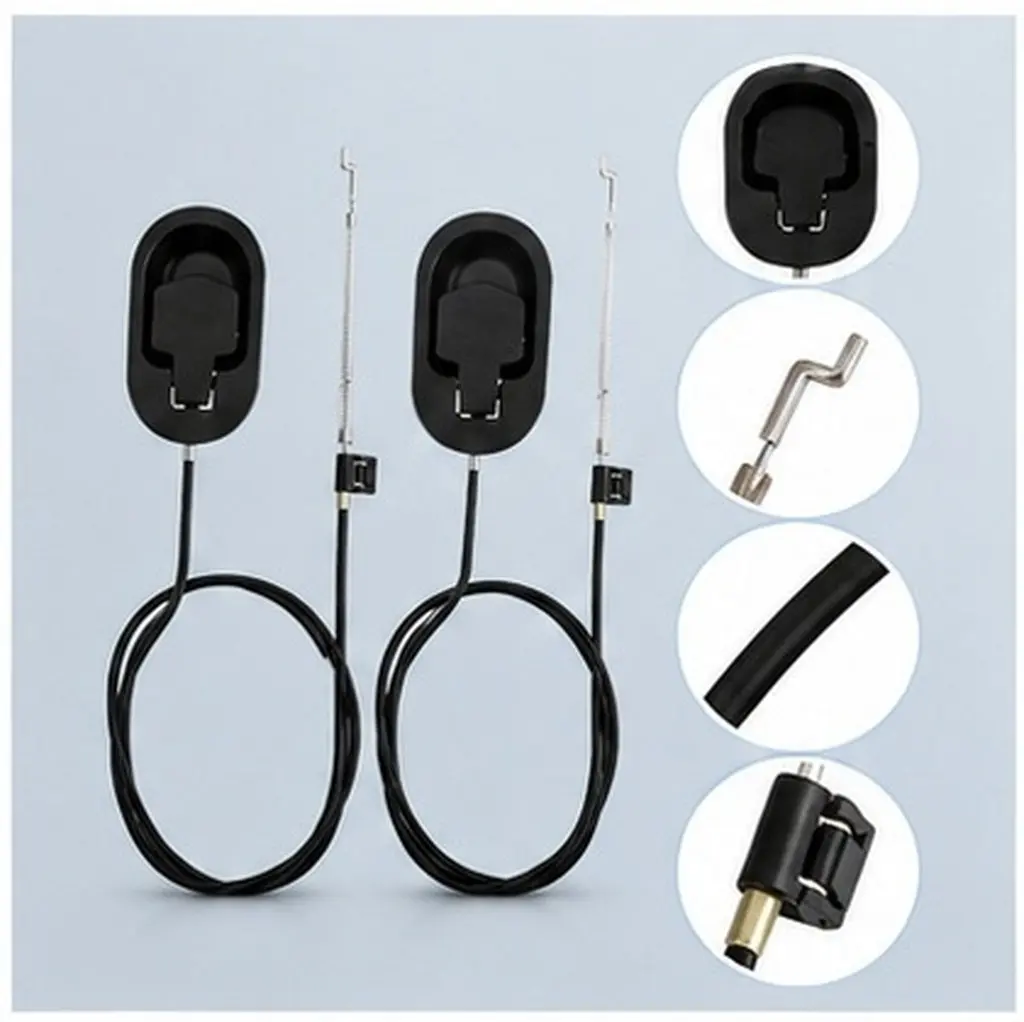 2Pcs Universal Recliner Pull Handle with 96Cm Reinforced Cable Aluminum Alloy Release Lever for Power Sofas