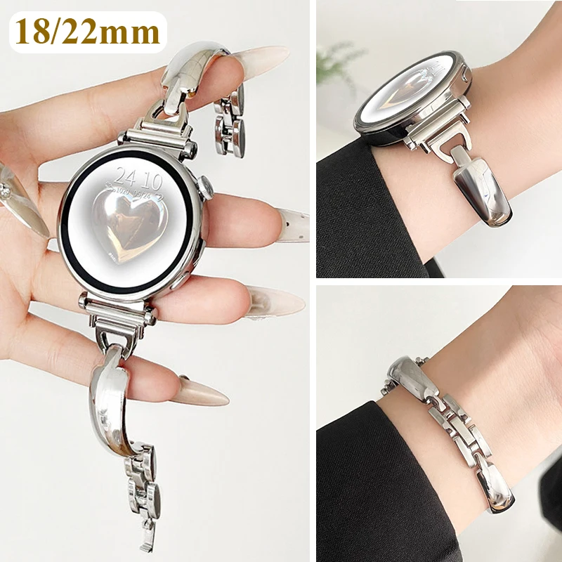 18mm 22mm Uhrenarmband für Huawei Watch GT6 GT5 GT4 GT3 GT2 46mm 41mm Metallstahlarmband für Huawei Watch 5 42mm 4 3 Pro