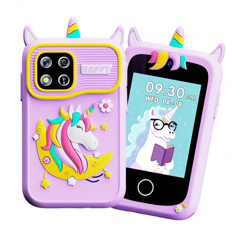 Kids Educational Toy Mobile Phone, HD Shooting Camera, 20 Built‑in Educational Games & Music Player, Multifunctional With Pedometer, Flashlight, Alarm Clock & Habit‑Training Learning Functions, Interactive Play Toy, Perfect Birthday Holiday Gift For Boys