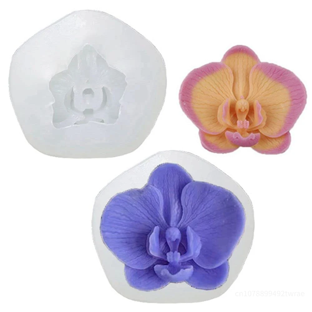 3D Butterfly Orchid Shaped Silicone Soap Molds Fondant Mold Creative Candle Soap Making Tools Cake Decoration Baking Accessories