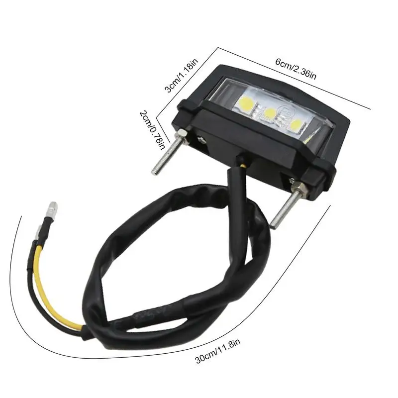 Placa de licença lanterna traseira pequena placa de licença lâmpada traseira para moto luzes da motocicleta para passeios noturnos viagens nevoeiro