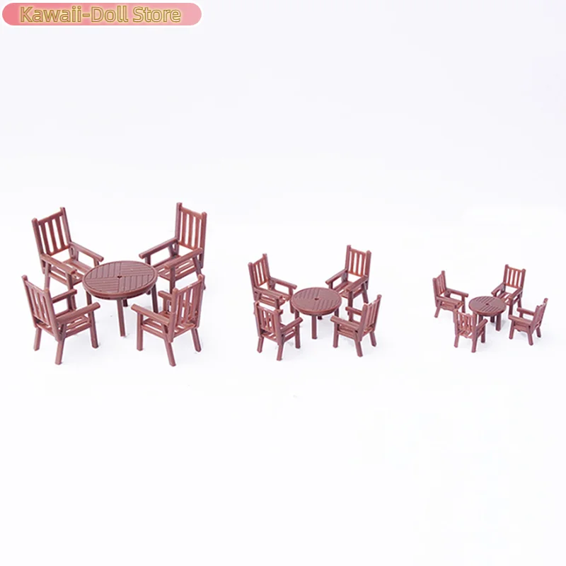 

1 комплект мини-имитационного стола и стула, модель сцены, игрушечные мебельные аксессуары