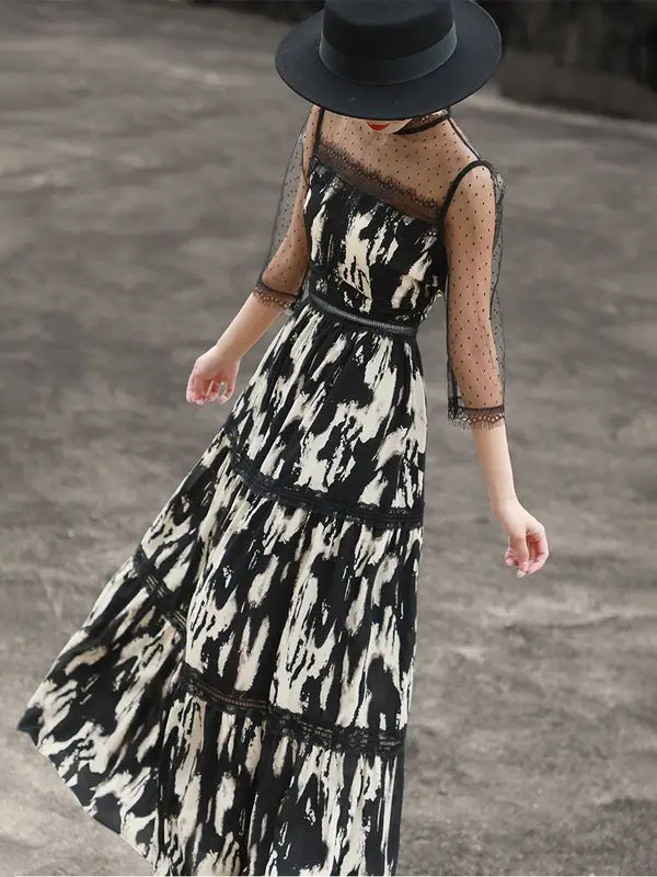 French Embroidered Lace Blouses Skirt Matching Separately 2025 gentlen Summer long regular Sleeve Top Elastic Waist Skirts wh16