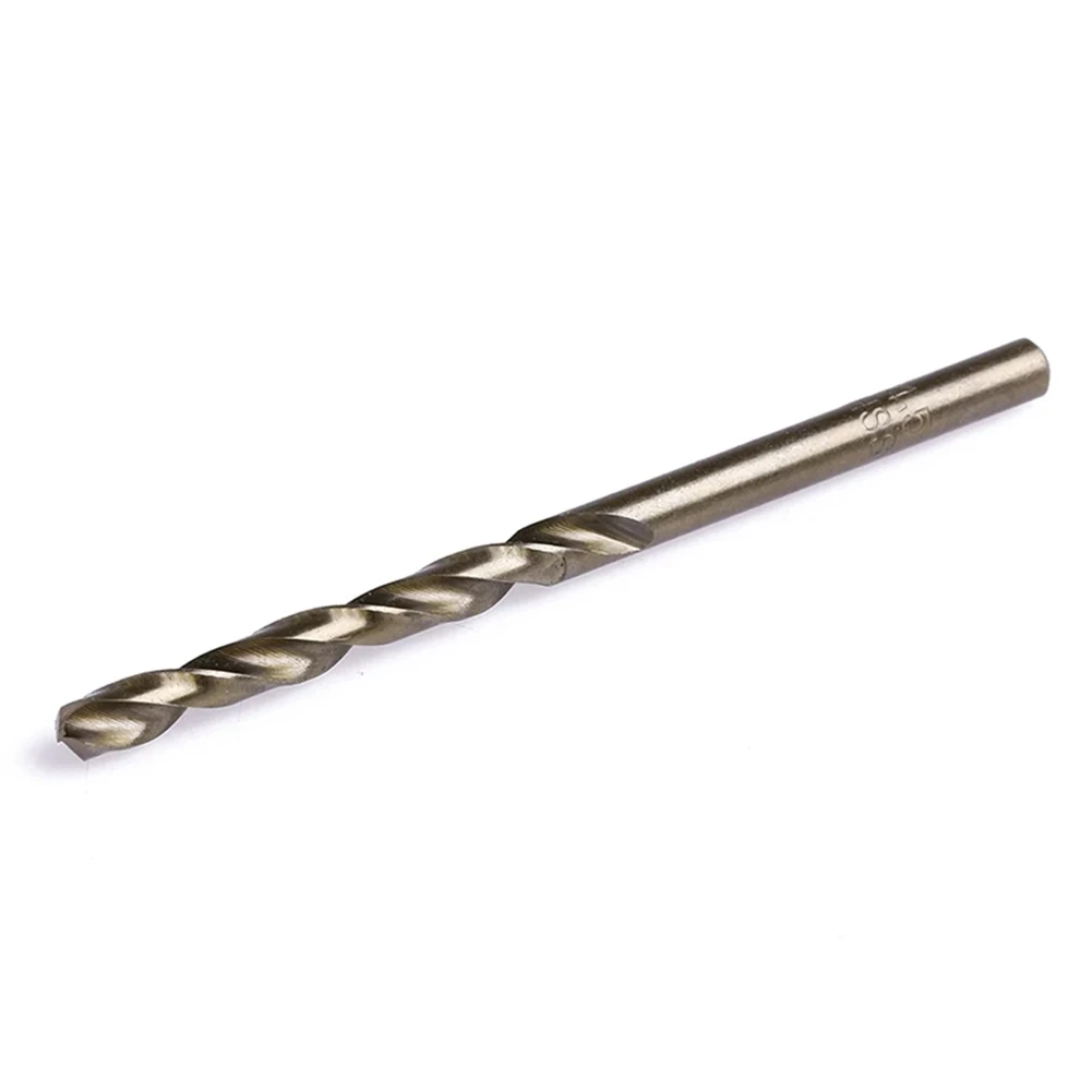 High Performance Drill Bit Set, 10pcs HSS M35 Cobalt, 1mm 2mm 3mm 4mm 5mm, Reliable for Various Metal Surfaces