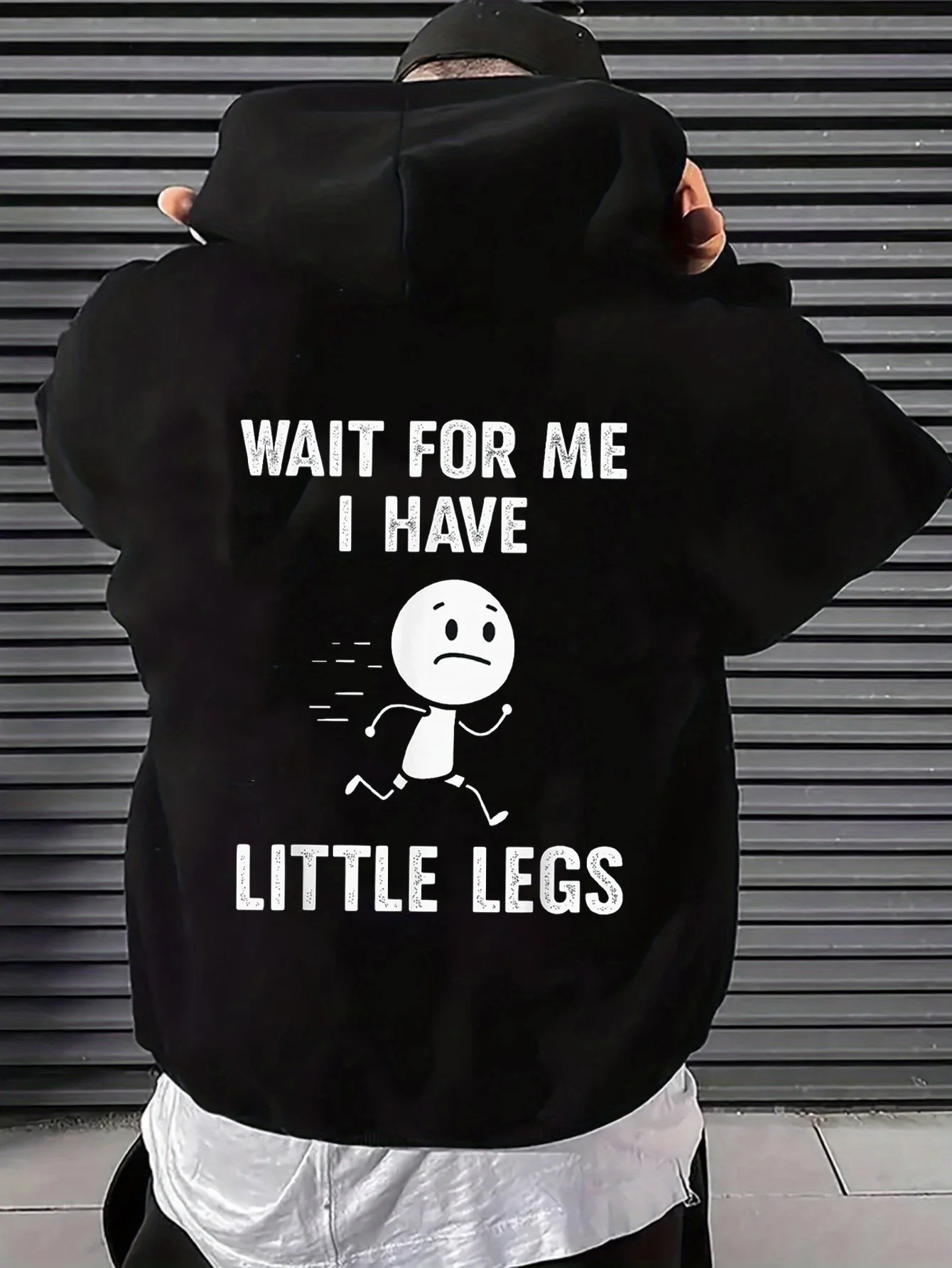 Men's Casual Hoodie with Sports Cartoon Character, Fun Short-Legged Retro Distressed Pattern Print, Casual Travel Humor Oversized Long-Sleeve Pullover, Comfortable and Suitable for All Seasons