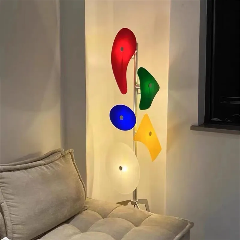 

Orbital Floor Lamp Design colorful Acrylic Shade led corner lights Living Room fun Standing Light room decor aesthetics light
