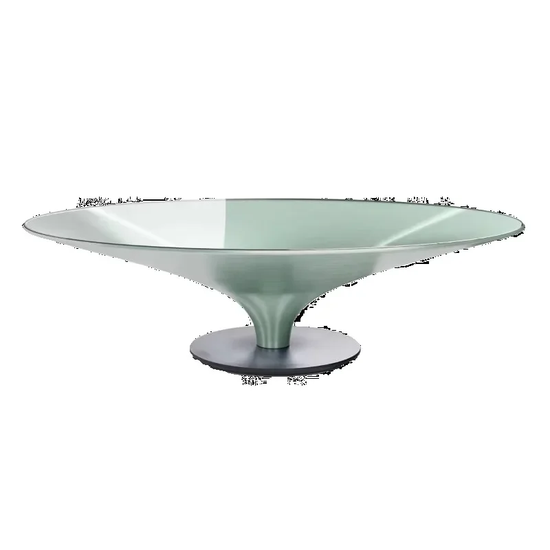 

Stainless steel round coffee table villa living room household special-shaped metal coffee table