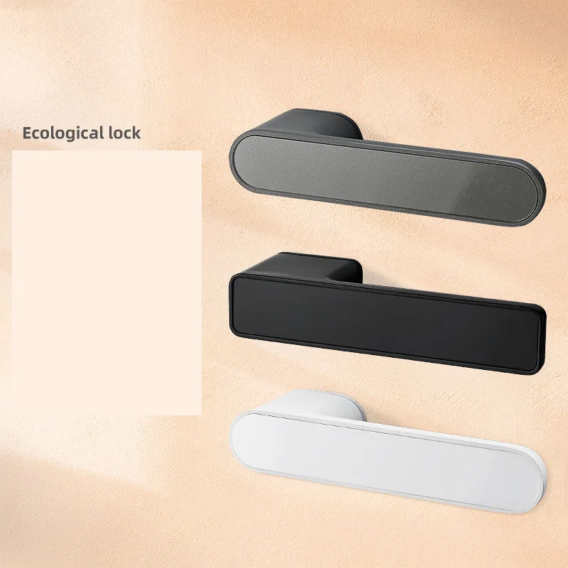 

Eco-Friendly Minimalist Magnetic Silent Bedroom Door Handles Full Hardware Italian Style Indoor Wooden Door Lock Set for Home Us