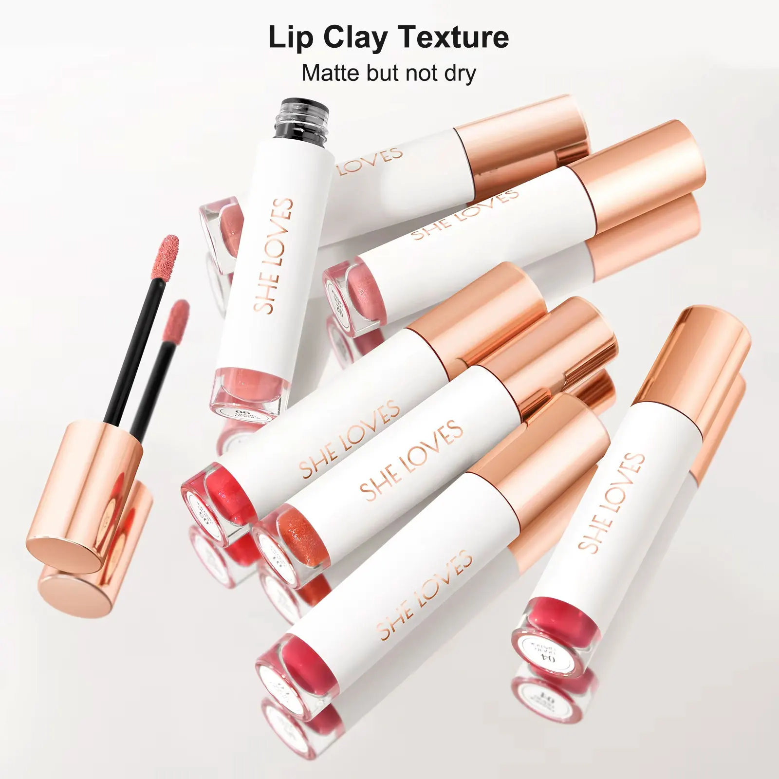 

8-Color Diamond Fine Shimmer Matte Liquid Lipstick Long Lasting Non-caking Lip Glosses Cosmetic Makeup