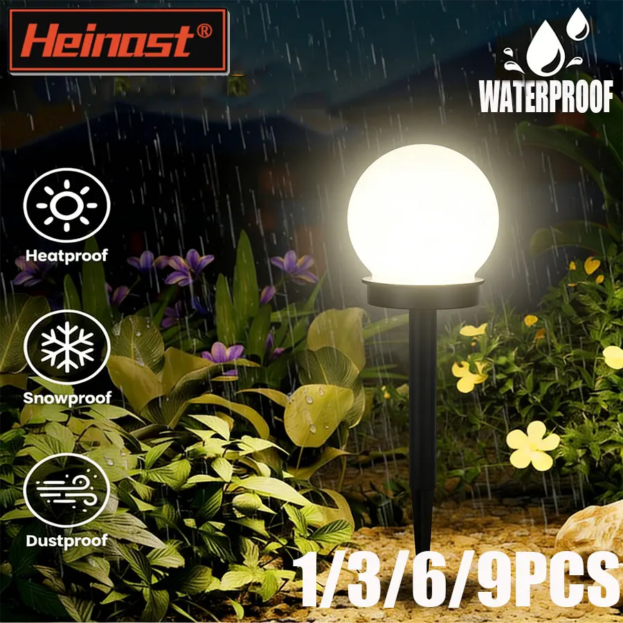

1/3/6/9PC Solar Powered LED Bulb Lamp Energy Light Waterproof Outdoor Garden Light Street Solar Panel Ball Lights Lawn Yard Lamp