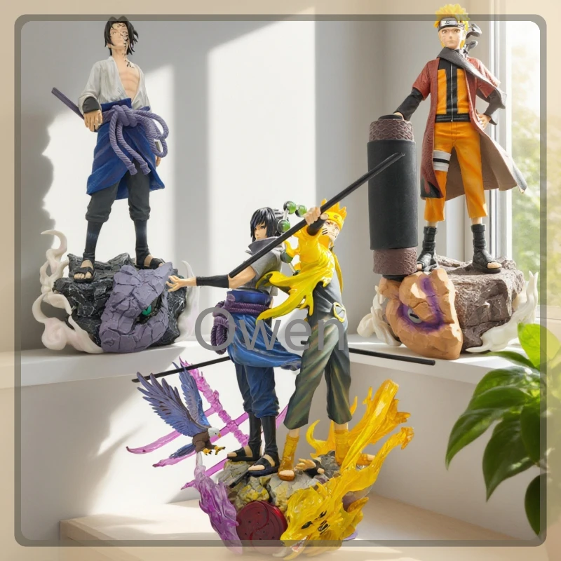 

Anime Naruto Shippūden Uzumaki Naruto Figure Uchiha Sasuke Action Figures PVC Statue Collection large Model Decoration Toy Gift