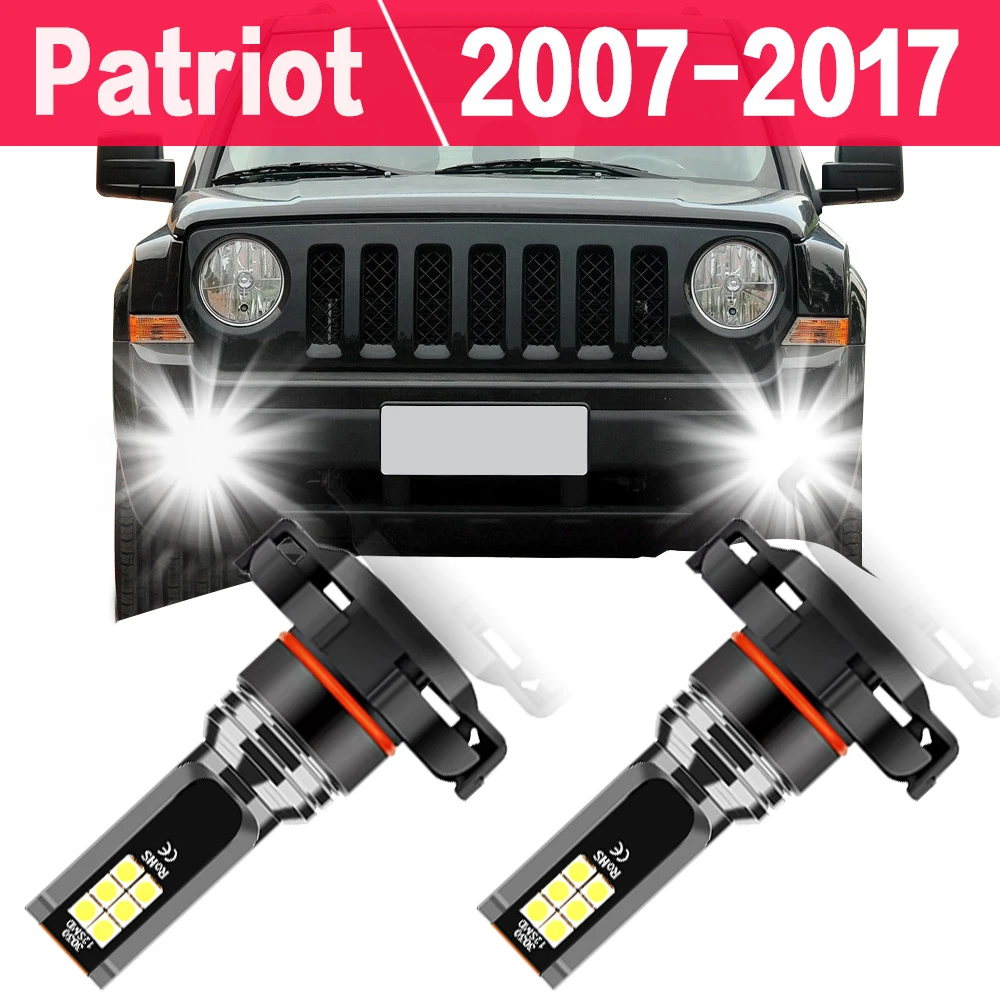 Światło samochodowe 3030SMD Lampa przeciwmgielna 6000K 12V Dioda 5202 PS24W Do JEEP Patriot MK 2007-2017 2008 2009 2010 2011 2012 2013 2014 2015 2016