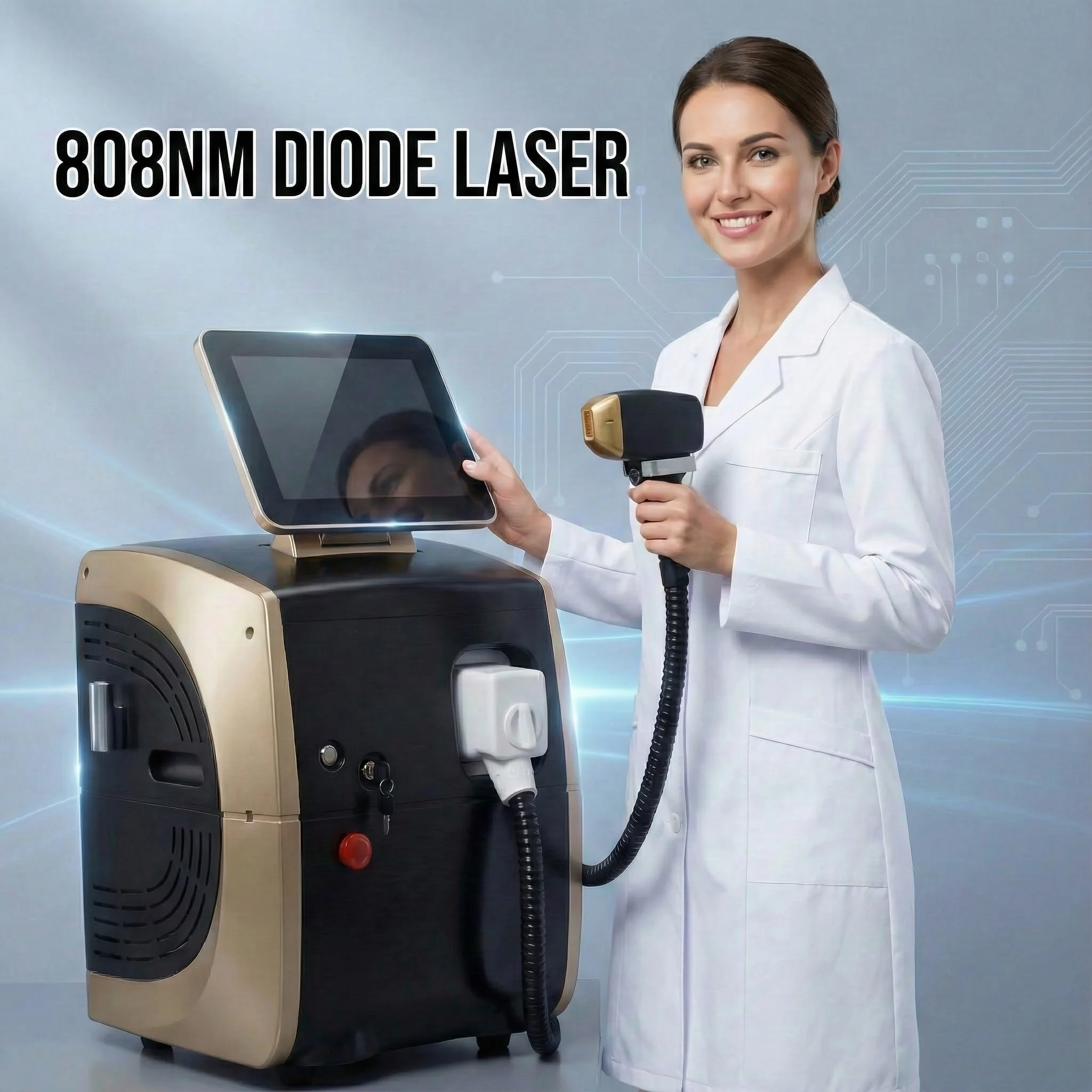 

Newest 808 Diode Laser Hair Removal Machine 3 Waves Laser Beauty Equipment Permanent Hair Removal Laser Hair Removal