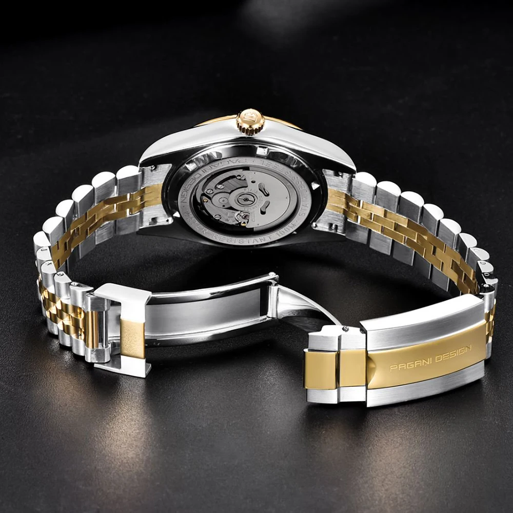 Reloj Mecánico para Hombre PAGANI DESIGN, Reloj Automático de Lujo de Primera Marca, Acero Inoxidable, Resistente al Agua 100m, Reloj para Hombre