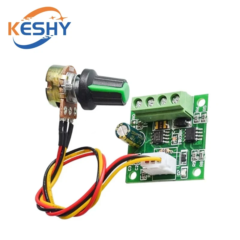 High Precision 1.8V 3V 5V 6V 9V 12V PWM DC Motor Speed Controller Fuse 2A Over Current Protection with Knob Potentiometer Switch