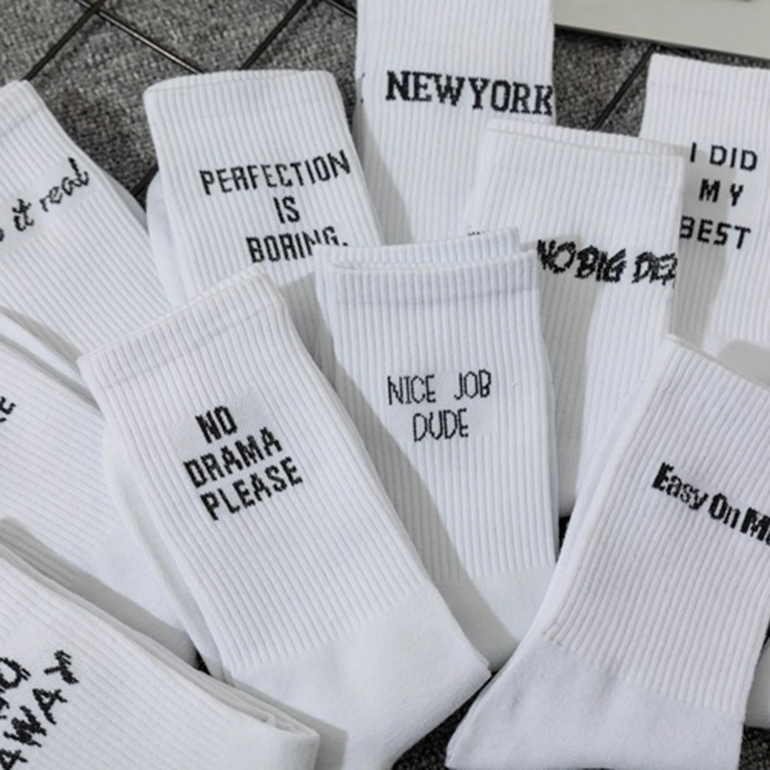 الجوارب القطنية للرجال والنساء ، سلسلة الجاكار ، رياضة الشوارع ، أزياء الهيب هوب ، أسلوب الكلية ، أبيض ، وللجمعيات ، جديد #3