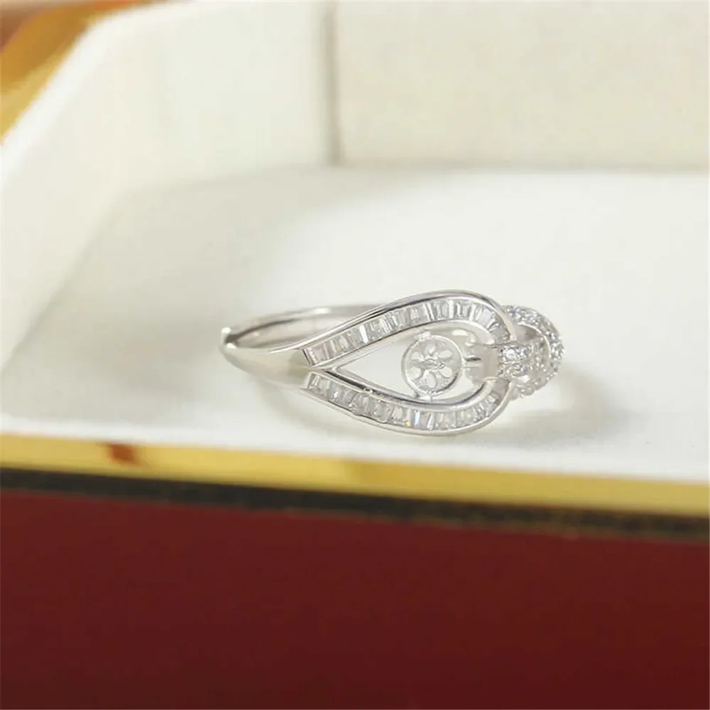 Solid S925 Sterling Silver Pearl Ring Settings Findings & Accessories - for Jewelry Making Bulk Wholesale Craft Supplies 8-10mm