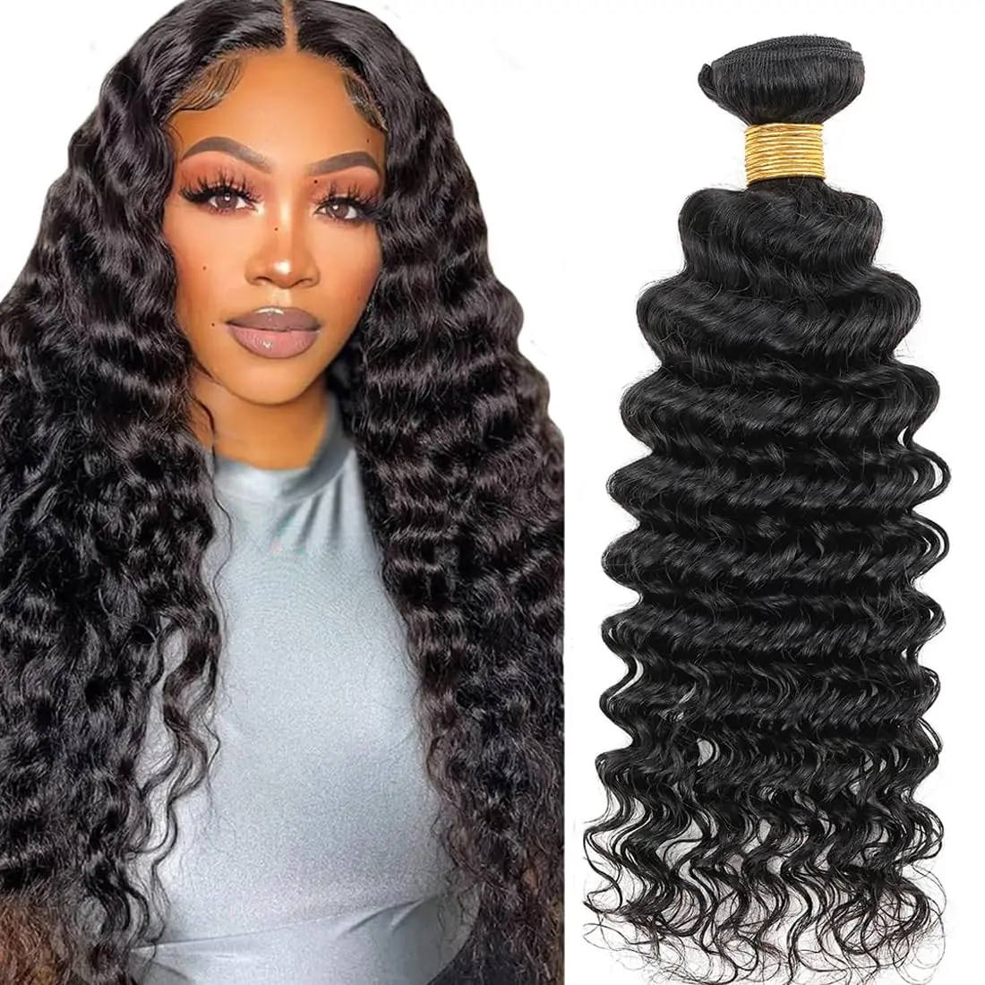 Deep Wave Bundles Human Hair 18 18 18 Inch Water Wave Bundles 10A Brazilian 100% Unprocessed Virgin Human Hair