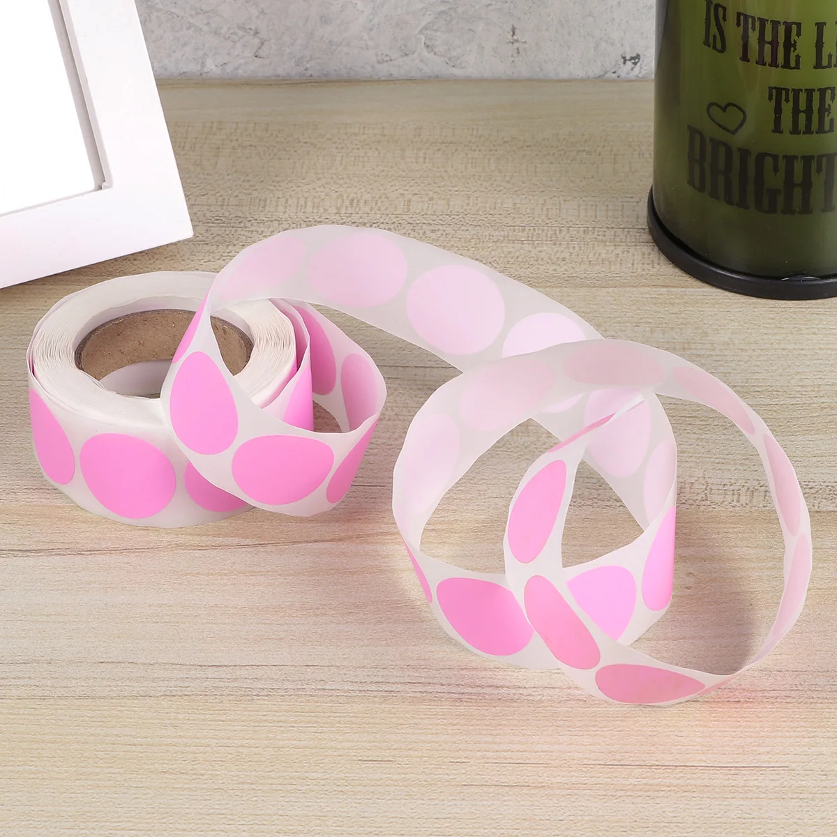 

500pcs Decorative Mark Stickers Round Label Tags for Gifts Christmas Wedding Party Balloon Bottle Wooden Surface Folder