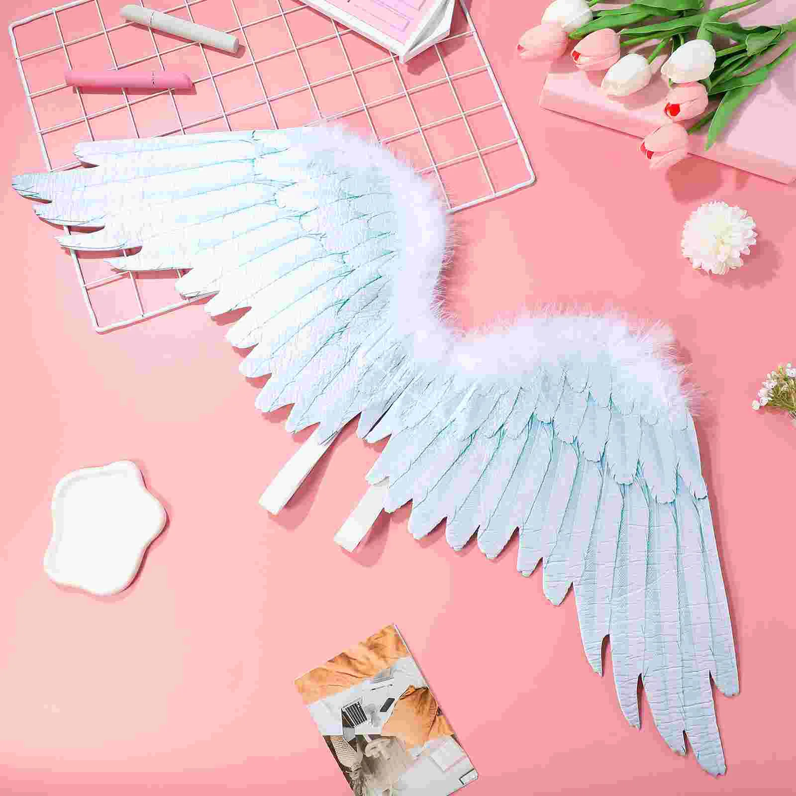 Wing Beautiful Decoration Angel Prop Girl Performance Costume Non-woven Fabric Backside Cosplay Halloween Large Decorative