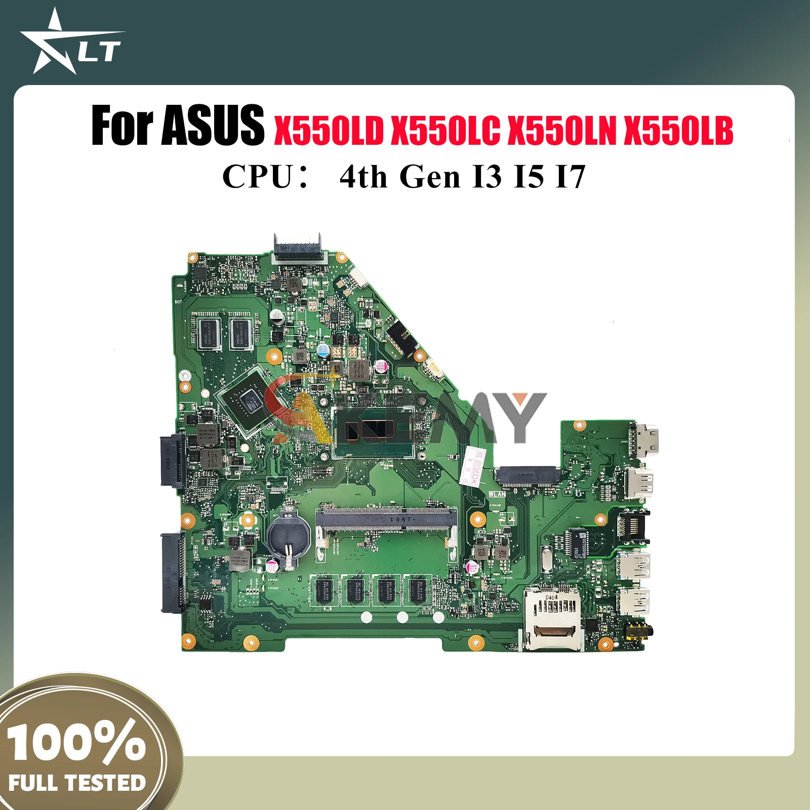

X550LD Материнская плата для ноутбука ASUS VivoBook X550LN X550LD R510L X550L X550LC X552L X550LB Y581L Материнская плата с I3 I5 I7 CPU stk
