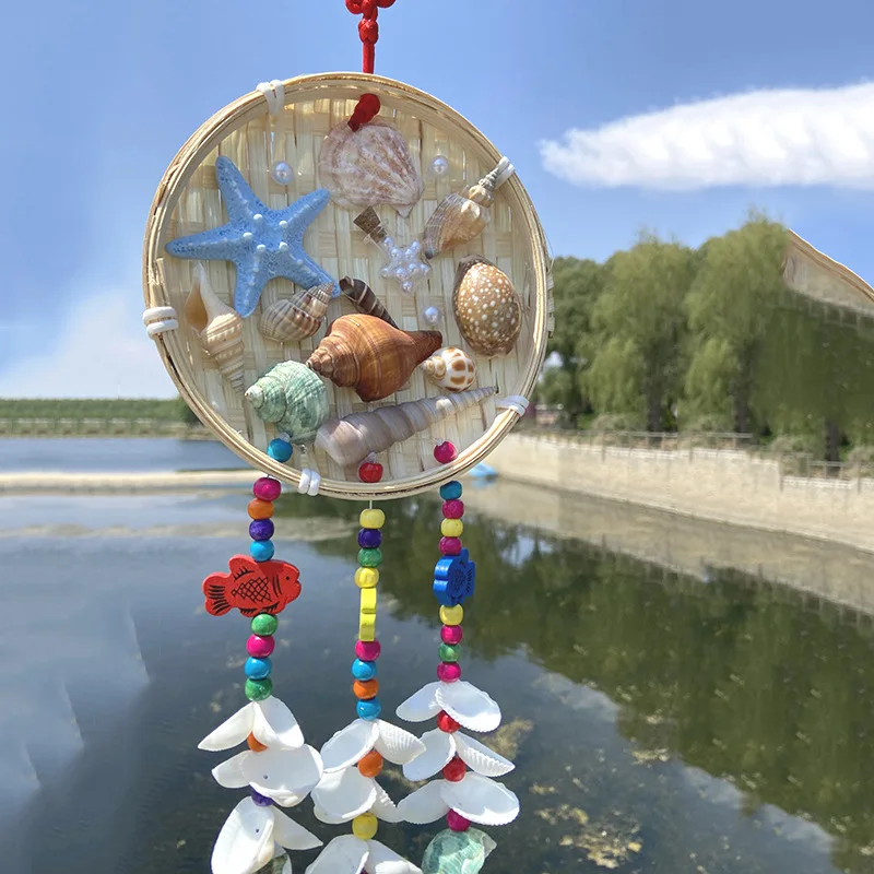 Natural Seashell Wind Chime Hanging Decor Beach Nautical Mobile for Window Garden Home Bar Porch Patio Gift - view 4